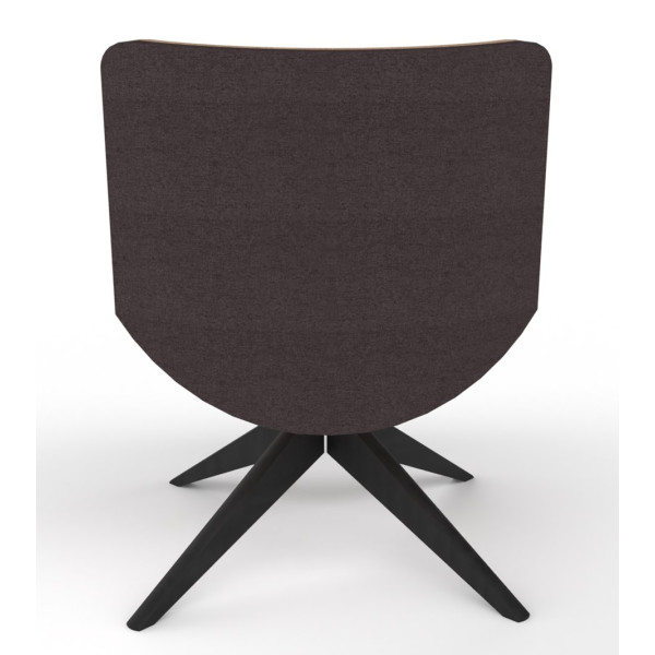 Review Upholstered Lounge Chair With Wooden Pyramid Base
